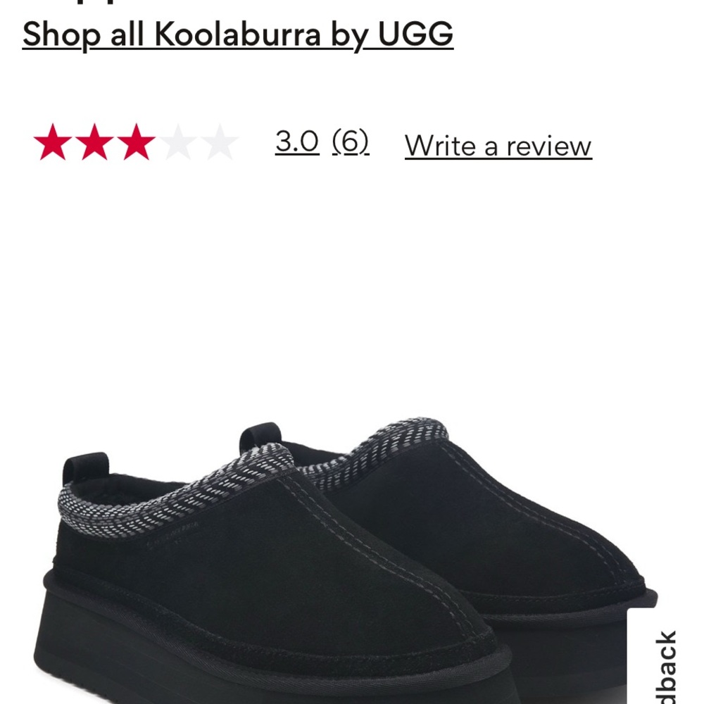 Koolaburra Black Mules with Gray Trim